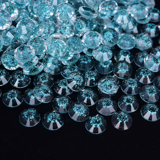 Glitter Transparent Rhinestones - Blue