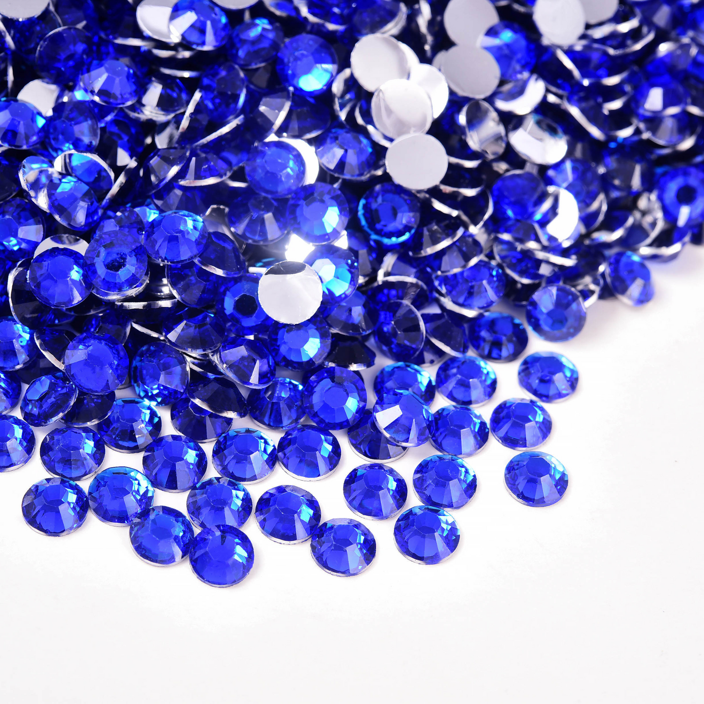 Non Hotfix Silver Back Rhinestones - Sapphire.SB