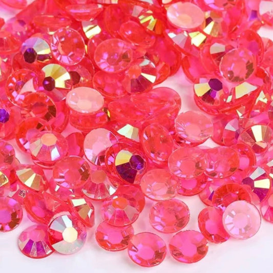 Transparent AB Rhinestones - Rose