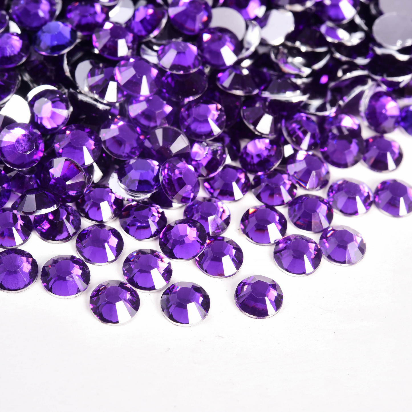 Non Hotfix Silver Back Rhinestones - Violet