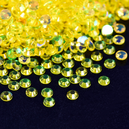 Transparent Aurora Rhinestones - Citrine