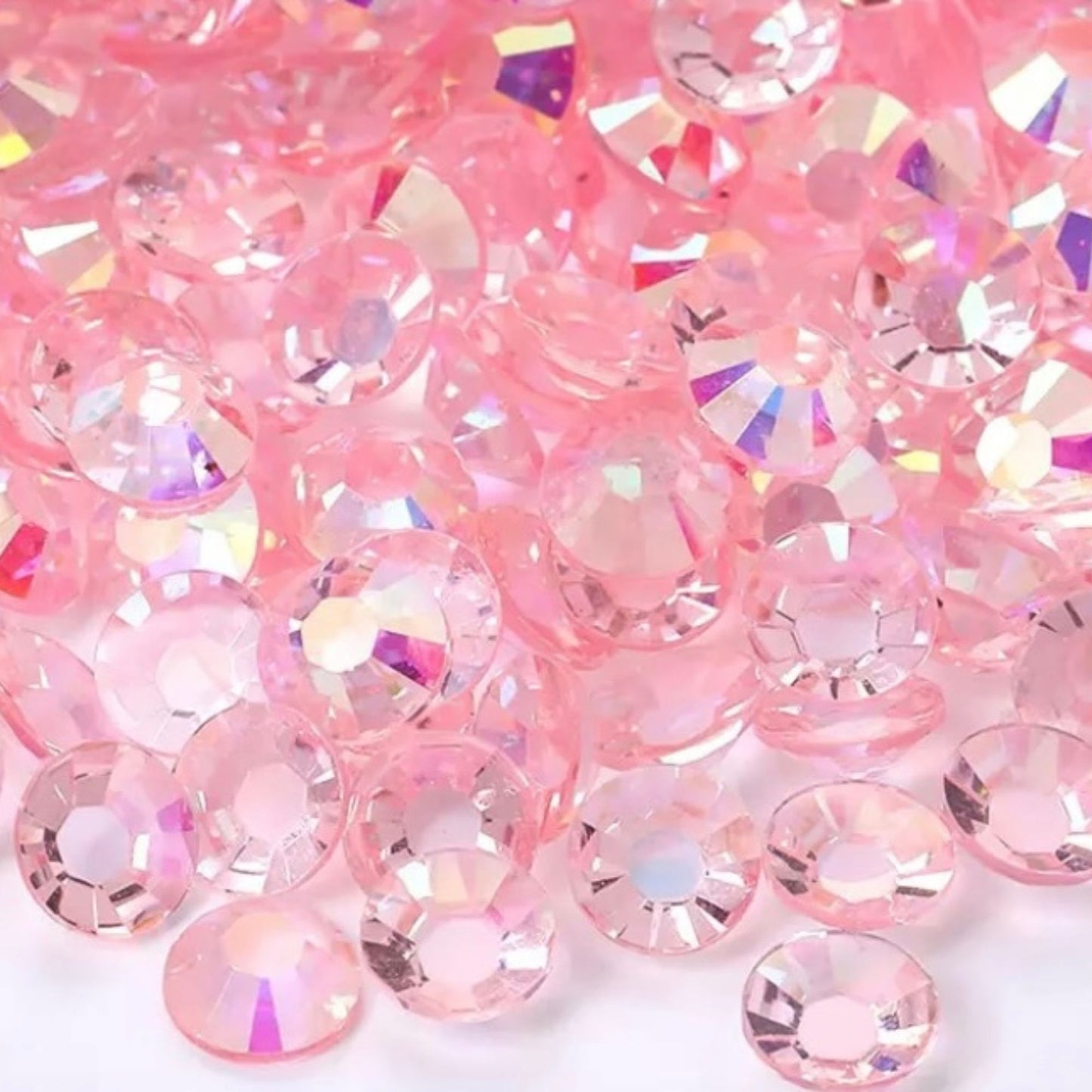 Transparent AB Rhinestones - Light Pink