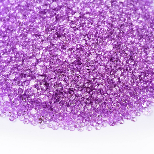 Non AB Transparent Rhinestones - Lilac