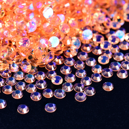 Transparent Aurora Rhinestones - Peach