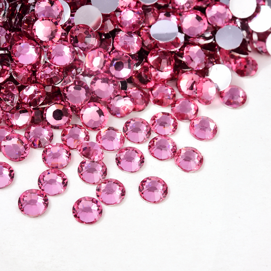 Non Hotfix Silver Back Rhinestones - Pink.SB