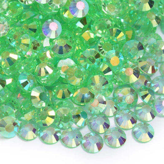 Transparent AB Rhinestones - Light Green