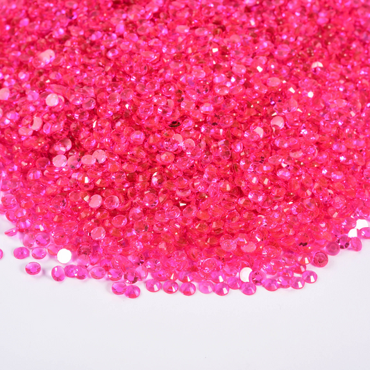 Non AB Transparent Rhinestones - Fuchsia