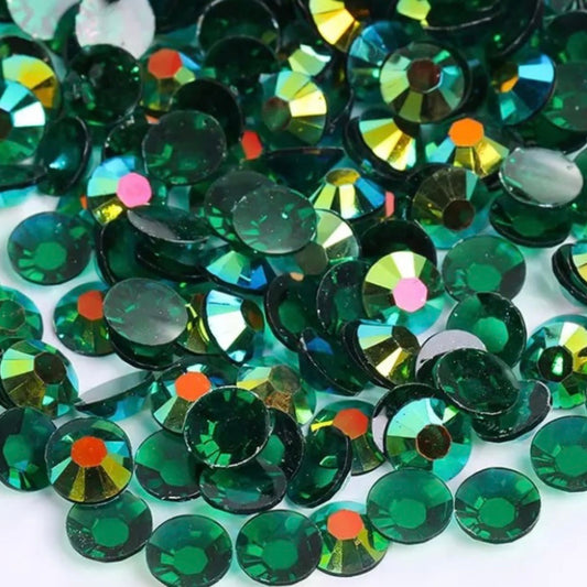 Transparent AB Rhinestones - Emerald