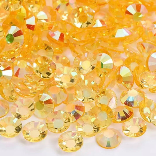 Transparent AB Rhinestones - Gold