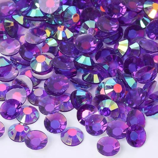 Transparent AB Rhinestones - Purple