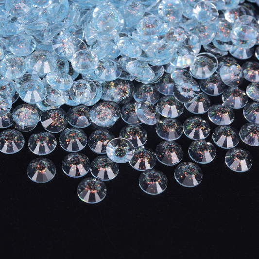 Glitter Transparent Rhinestones - Light Blue